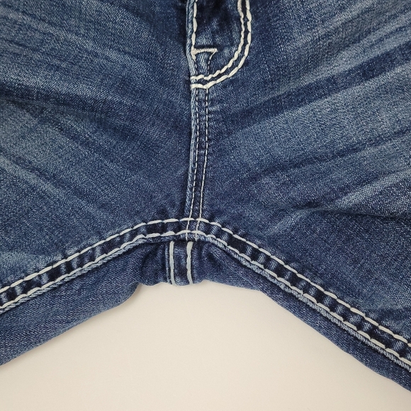 Rock Revival Jordyn Easy Boot Western Denim Blue Jeans Sz 32 x 27.5 (Hemmed) - Picture 13 of 16